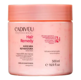 HAIR REMEDY MASCARA REPARADORA CADIVEU 500ML